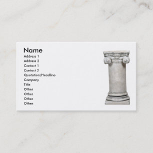 SturdyColumn, Name, Address 1, Address 2, Conta... Business Card