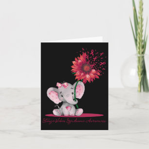 Sturge-weber Syndrome Awareness Cute Elephant Sunf Card