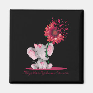 Sturge-weber Syndrome Awareness Cute Elephant Sunf Magnet
