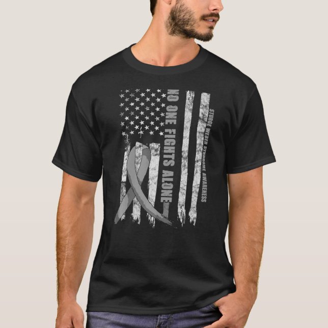 Sturge Weber Syndrome Awareness Usa American Flag  T-Shirt (Front)