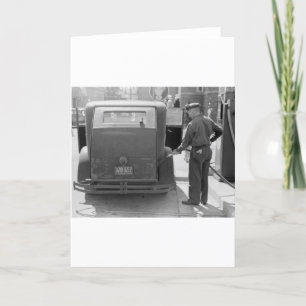 Sturgeon Bay Gas Station, 1940 Card