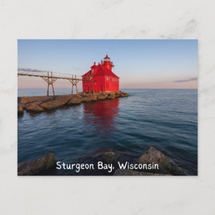 Sturgeon Bay Lighthouse Wisconsin Postcard