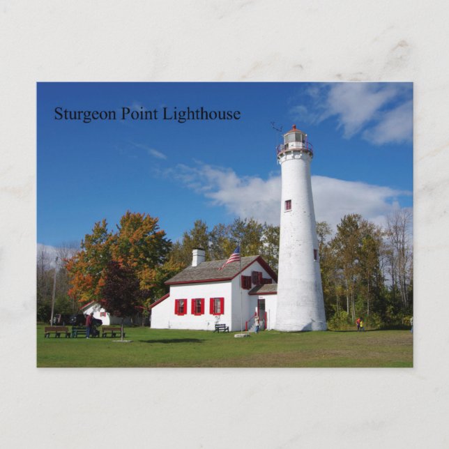 Sturgeon Point Lighthouse post card (Front)