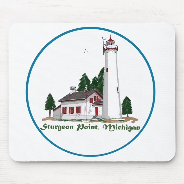 Sturgeon Point Michigan Mouse Mat (Front)