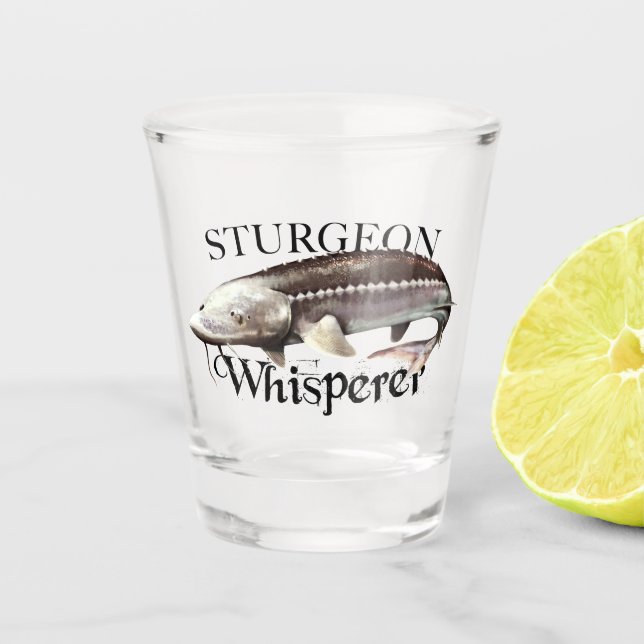 Sturgeon Whisperer Shot Glass (Front)