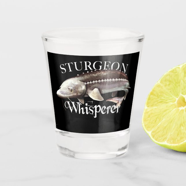 Sturgeon Whisperer Shot Glass (Front)