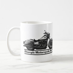 Sturgis Motorcycle Rally Black And White Biker Coffee Mug