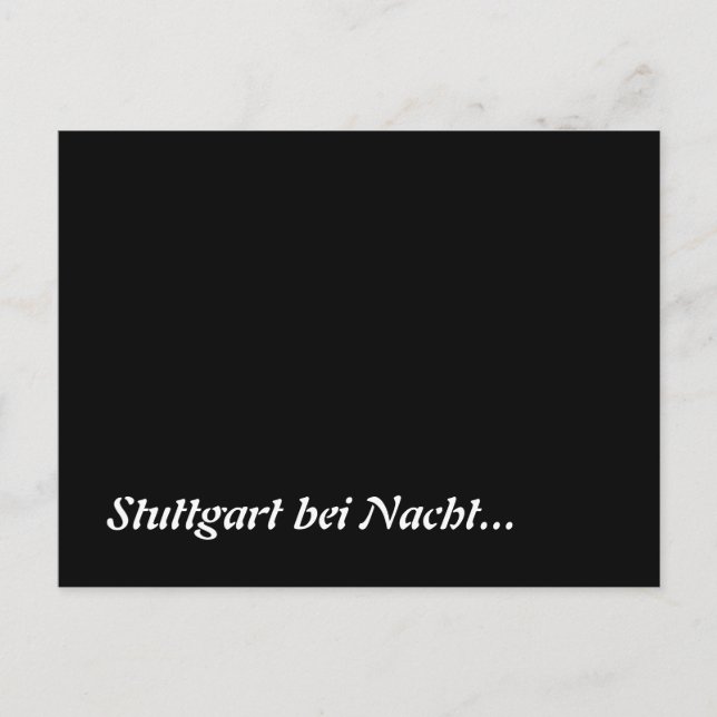 Stuttgart bei Nacht Postcard (Front)