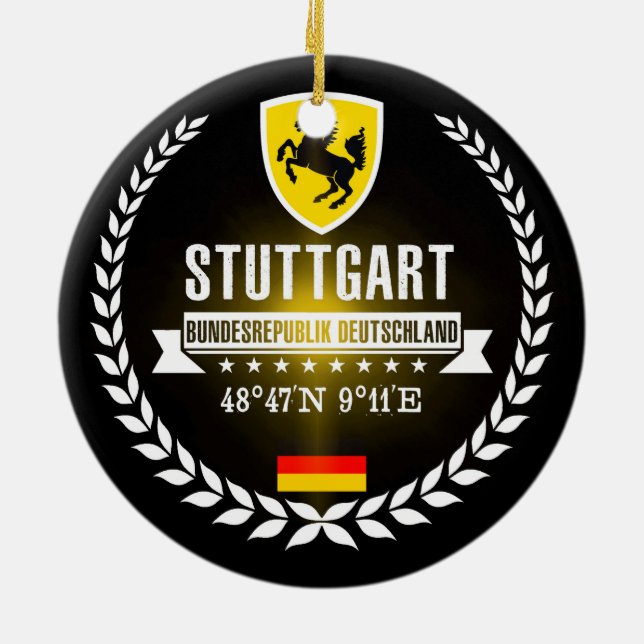Stuttgart Ceramic Tree Decoration (Back)