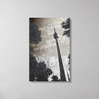 Stuttgart Fernsehturm Art Poster Canvas Print