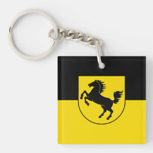 Stuttgart flag city germany symbol emblem horse key ring