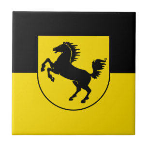 Stuttgart flag city germany symbol emblem horse tile
