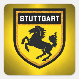 Stuttgart Flag Square Sticker