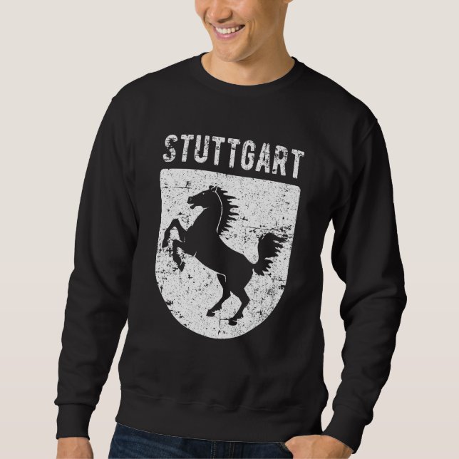 Stuttgart Germany Deutschland Distressed Design Sweatshirt (Front)
