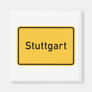Stuttgart, Germany Road Sign Magnet