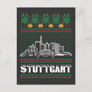 Stuttgart Germany Ugly Christmas Postcard