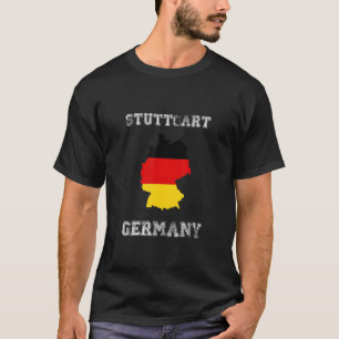 Stuttgart Germany Vintage Germany Flag Map Design T-Shirt