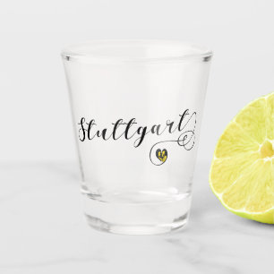 Stuttgart Heart, Baden-Württemberg, Germany Shot Glass
