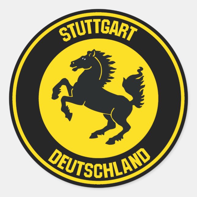 Stuttgart Round Emblem Classic Round Sticker (Front)