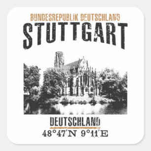 Stuttgart Square Sticker