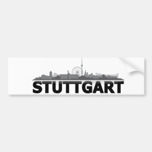 Stuttgart Stadt Skyline - Autosticker/Sticker Bumper Sticker