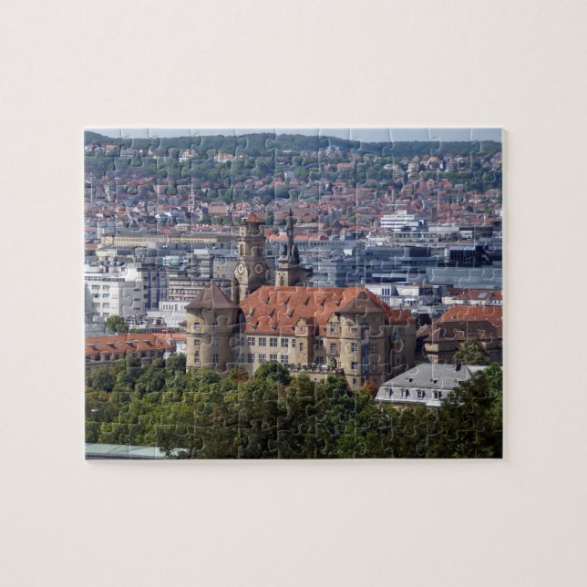 Stuttgart Stadtansicht - Altes Schloss Postkarte Jigsaw Puzzle (Horizontal)