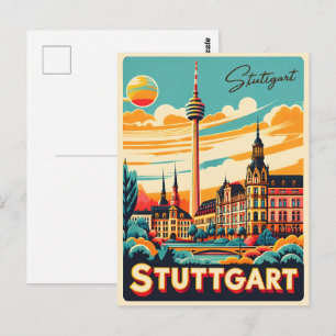 Stuttgart TV Tower - Fernsehturm germany gift Postcard
