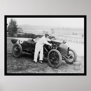 Stutz Racer Woman Mechanic 1916 Poster
