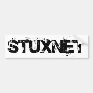 STUXNET GRUNGE BUMPER STICKER