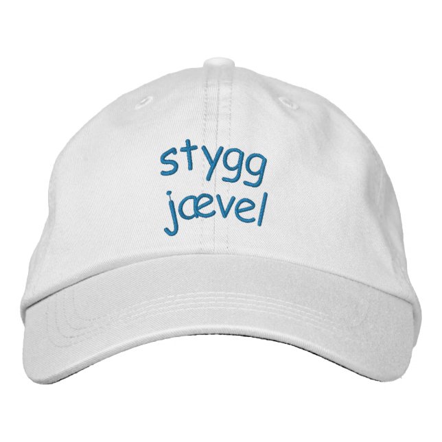 stygg jævel, ugly bastard in Norwegian Embroidered Hat (Front)