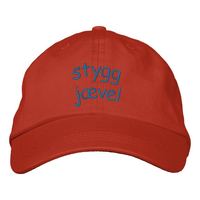 stygg jævel, ugly bastard in Norwegian Embroidered Hat (Front)
