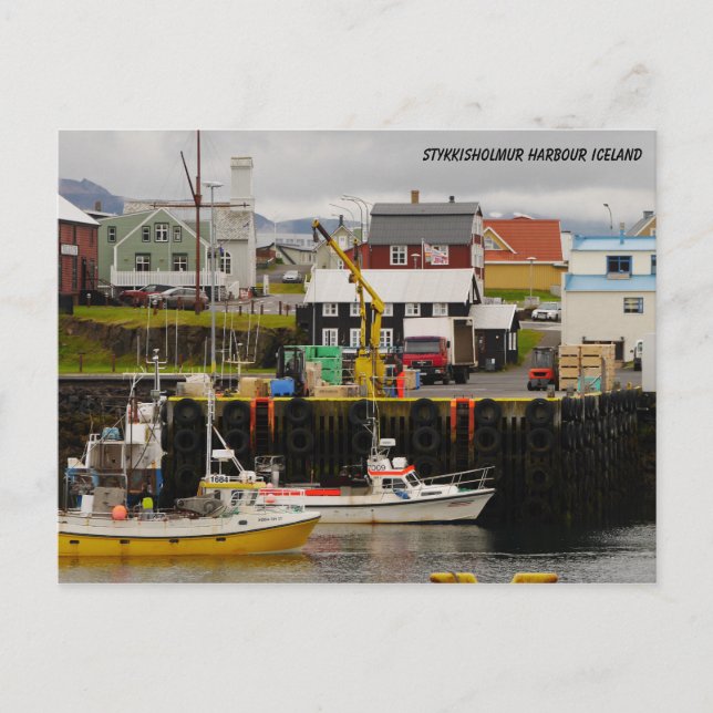 Stykkisholmur Harbour Iceland Postcard (Front)