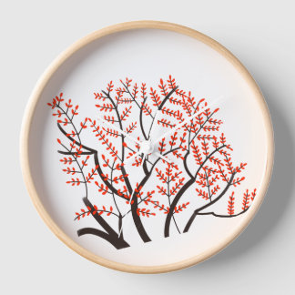 Style: 10" Round Wall Clock with Black Wooden Fram