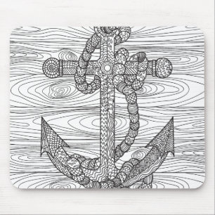 Style Anchor And Rope Mouse Mat