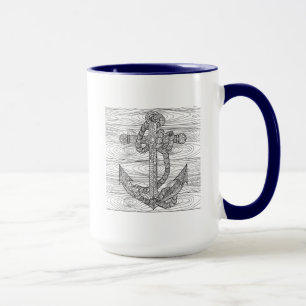 Style Anchor And Rope Mug