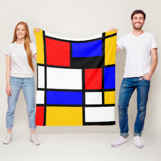 Style Art Mondrian Fleece Blanket