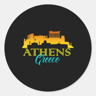 Style Athens Greece Travel Classic Round Sticker