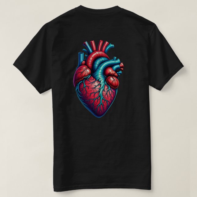 Style: Basic Heartbeat Dark T-Shirt  (Design Back)