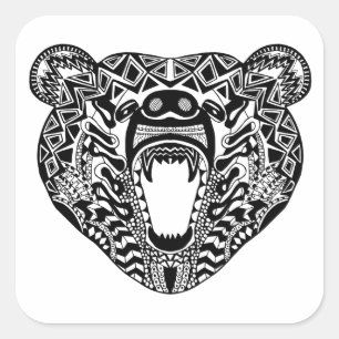 Style Bear Square Sticker