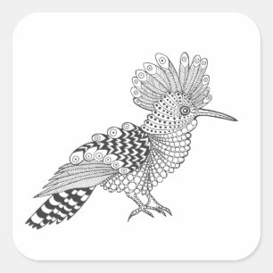 Style Bird Square Sticker