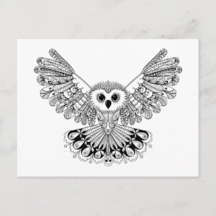 Style Black Owl Postcard
