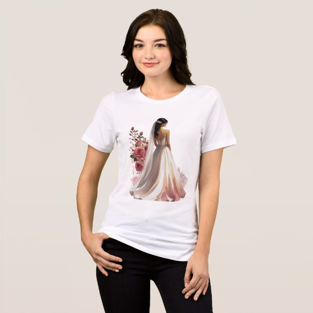[Style] Bridal [Product] Wedding  Bride Gift Elega Tri-Blend Shirt (Front Full)