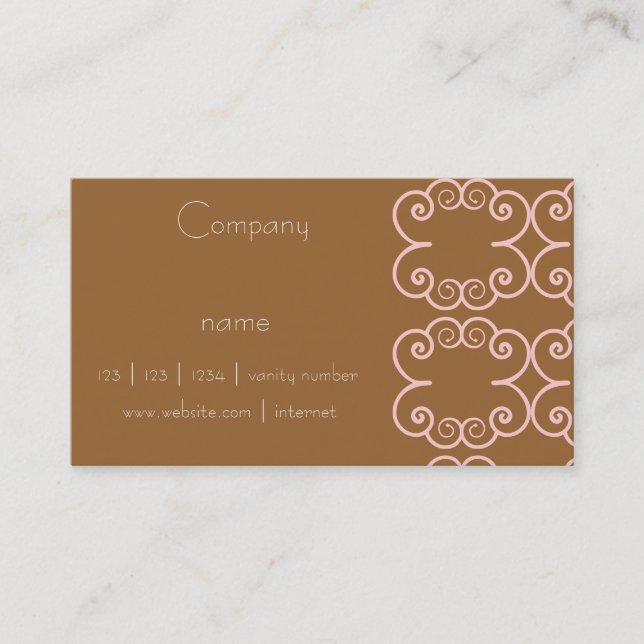 style business card (Front)