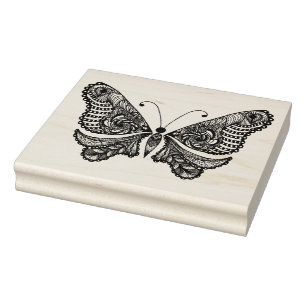 Style  Butterfly Rubber Stamp