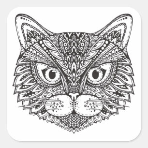 Style Cat Square Sticker