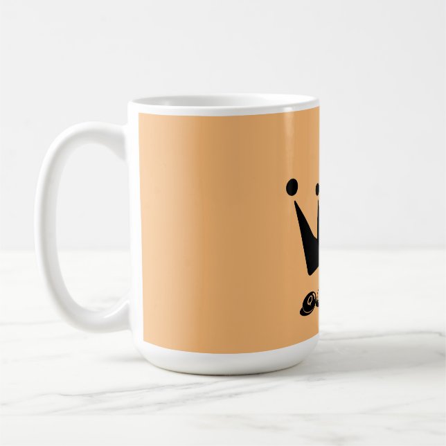 Style Classic Mug Black Crown with Queen Text name (Left)