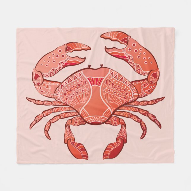 Style Crab Fleece Blanket (Front (Horizontal))