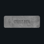 Style Creative Grey Chalkboard Modern Professional<br><div class="desc">Represent yourself with this modern,  elegant return address label. This template can be customised to meet all personal needs.</div>