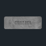 Style Creative Grey Chalkboard Modern Professional<br><div class="desc">Represent yourself with this modern,  elegant return address label. This template can be customised to meet all personal needs.</div>