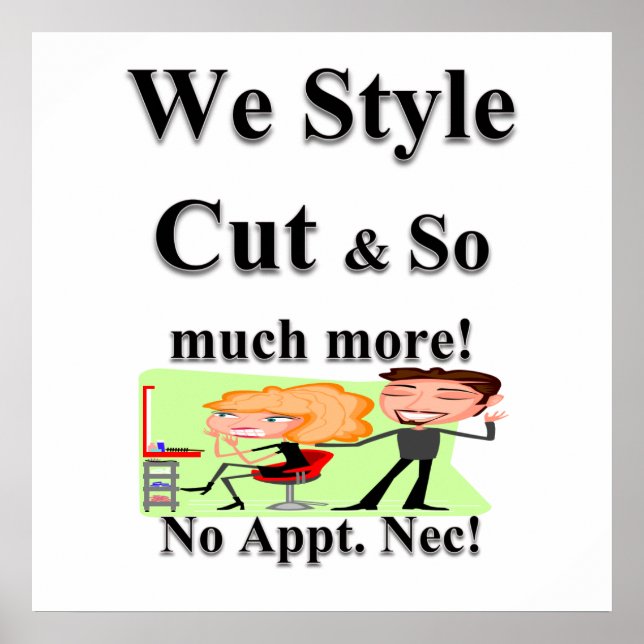 Style Cut Haircut Sale Poster Matte (Front)